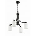 thumbnail image 3 of 50524-FB-WG Craftmade Lighting Bolden - Four Light Chandelier in Transitional Style - 23 inches wide by 22 inches high-Flat Black Finish-White/Frost, 3 of 13