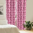 thumbnail image 2 of Ambesonne Fruit Curtains, Pop Art Style Strawberry, Pair of 28"x84", Pale Pink Magenta, 2 of 5