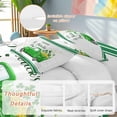thumbnail image 4 of St. Patrick's Day Queen Size Comforter Set, Green Truck Lucky Shamrocks Coin Hat Green Stripes Bedding for All Seasons, 4 Pcs Bed Set, 1Quiltcover (90"x92") ,1Sheet(94"x116"), 2Pillowcases (30"x20"), 4 of 9