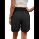 thumbnail image 3 of Pantalones Cortos de de Cintura Alta y Pierna con Bolsillos para Mujer, de Verano Negro M, 3 of 7