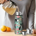 thumbnail image 4 of 20 Oz Green Boston Terrier and Flower Coffee Tumbler Double Wall Insulated Stainless Steel Water Bottle | Metal Reusable Thermoses Flask with Cup Cap | Leak & Sweat Proof with Anti-Dust Lid, 4 of 7