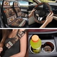 thumbnail image 5 of HUISEFOR Brown Bear Car Seat Cover Full Set Breathable Scratch-Resistant Including Car Steering Wheel Cover, Belt Cover, Armrest Cover, Head Rest Protector, Fit for Most Cars, Auto, SUVs, 5 of 7