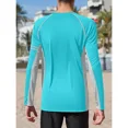 thumbnail image 6 of ANFERRY Men Swim Shirts Quick Dry UPF50+ Sun Protection Athletic Rash Guards Long Sleeve Color Block Swimwear, 6 of 9