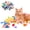 Launcher with 20Pcs ball, variant on 20Pcs Cat Pom Pom Balls for Cat Toy Launcher, 1.2 Inch Plush Toys for Kittens, Fuzzy Balls for Indoor Cats
