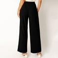 thumbnail image 4 of Lmnyox Wide Leg Trousers for Women Flowy High Waist Drawstring Lounge Pants Summer Casual Palazzo Pants, 4 of 7