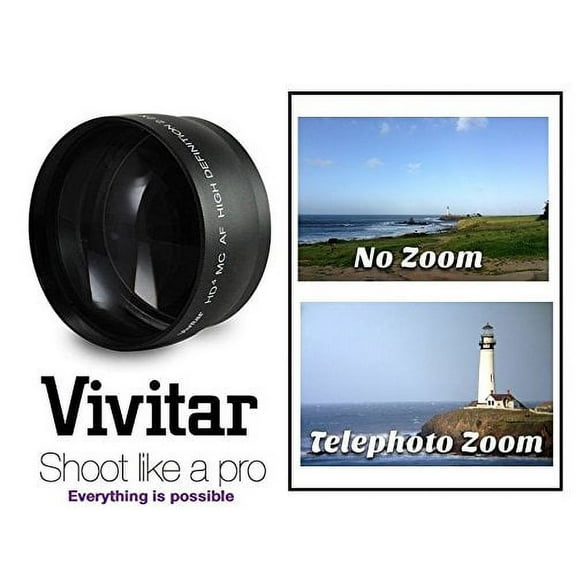 2.2x Pro HD Telephoto Lens For Olympus Pen E-PL6 E-PL7 OM-D E-M5 E-M10 Mark II (37mm Compatible)