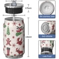 thumbnail image 3 of 12 Oz Christmas Coffee Travel Mug with Lid, Double Wall Vacuum Reusable Stainless Steel Water Bottle Leak Proof Insulated Hot Cold Coffee Cup Gift for Women Mens(1pcs), 3 of 5