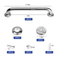 thumbnail image 6 of TSV Durable Stainless Steel Anti-Slip Wall-Mounted Bathtub Grab Bar, Brushed Nickel, 12" (2 Pack), 6 of 6