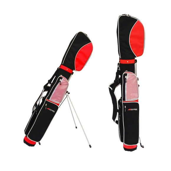 A99 Golf C8-II Practice Range Bag Sunday Stand Pencil Carry Bag (Black/Red)