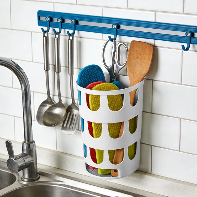 Wall Mounted Storage Basket No Drilling Required Hollow Basket