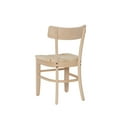 thumbnail image 4 of Linon Gourley Wood Dining Side Accent Chair, Set of 2, Unfinished, 4 of 11
