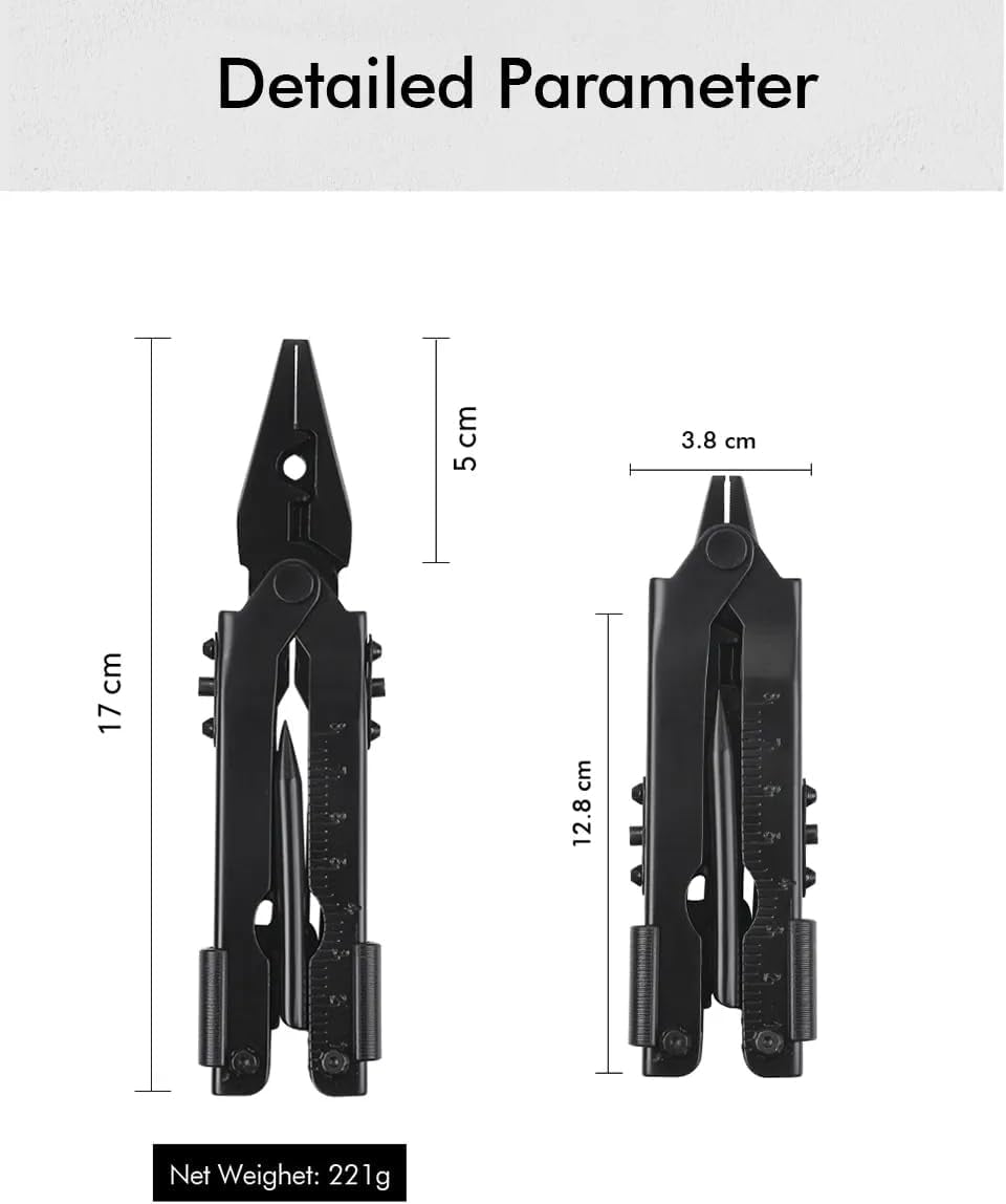 13 in 1 Portable Multifunction Tool Pliers Screwdrivers ire Stripper Folding Plier Pocket Cutter EDC Combination Tools for Outdoor Camping Fishing