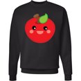 thumbnail image 2 of Inktastic Smiling Apple Adult Sweatshirt, 2 of 4