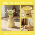 thumbnail image 4 of Unique Bargains Modern Geometric Unbreakable Flower Vase Beige 4.7" x 4.7" x 6.7", 4 of 6