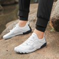 thumbnail image 6 of NOKIO Men's Sneakers Comfortable Wide Width Athlet𝗂c Shoes S𝗅ip On Elastic Adjuatable Strap Cycling Shoes Outdoor Sport Wading Shoes Lightweight Anti-S𝗅ip Swim Shoes, 6 of 8