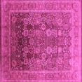 thumbnail image 1 of Ahgly Company Indoor Square Oriental Pink Traditional Area Rugs, 5' Square, 1 of 4