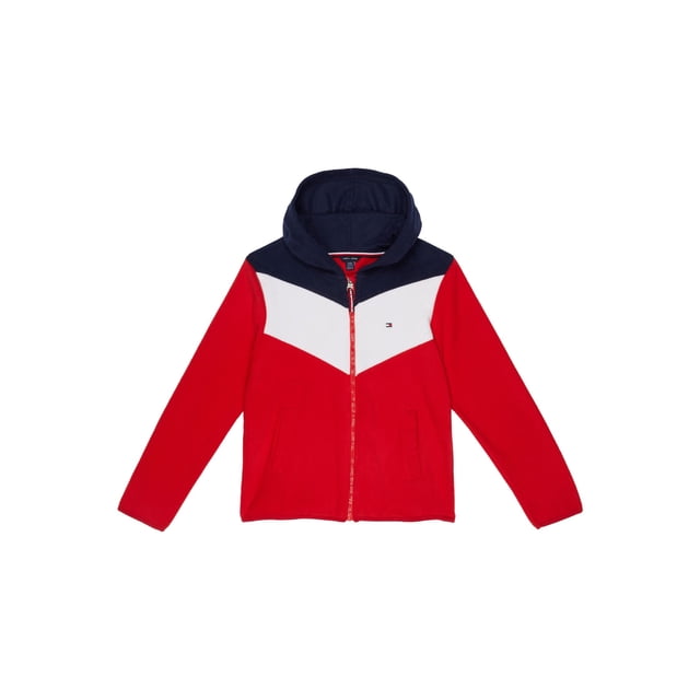 Sudadera con capucha Tommy Hilfiger para niñas de 12 a 14 años, color rojo