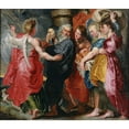 thumbnail image 2 of Jacob Jordaens 23x20 Gold Ornate Framed and Double Matted Museum Art Print Titled - The Flight of Lot and His Family from Sodom, 2 of 4