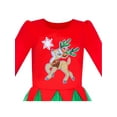 thumbnail image 4 of Girls Dress Christmas Reindeer Jingle Bell Long Sleeve 7 Years, 4 of 7