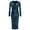 Sky Blue, variant on Daznico Long Sleeve Velvet Bodycon Dress Elegant Formal Gown with Slim Fit and Design for Casual Evening Party Wear,L