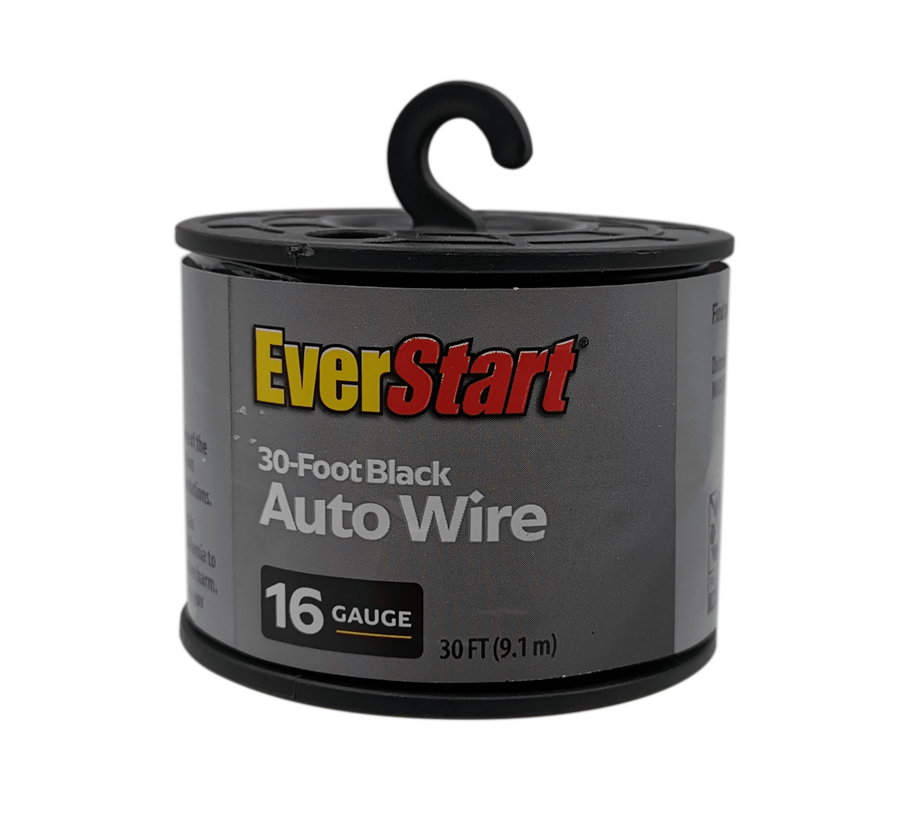 EverStart 16-Gauge Auto Wire, Black Wire, 30 feet, Light Swith to Fuse Block or Relay for Car.