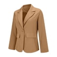 thumbnail image 4 of Blazer Femme Décontracté Ouvert devant Manches Longues Col à Revers Bouton Veste de Travail - Hontri, 4 of 4