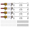 thumbnail image 1 of Unique Bargains Wine Rack Wall Mounted 1 Set(12 Packs), Metal Iron Hanging Wine Bottle Holder Level Style Display, 1 of 7