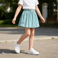 thumbnail image 5 of Loopsun Toddler Girls Casual Skirts 5 to 10 Years Solid Summer Ruffled Elastic Waist Daily Skirts, 5 of 5