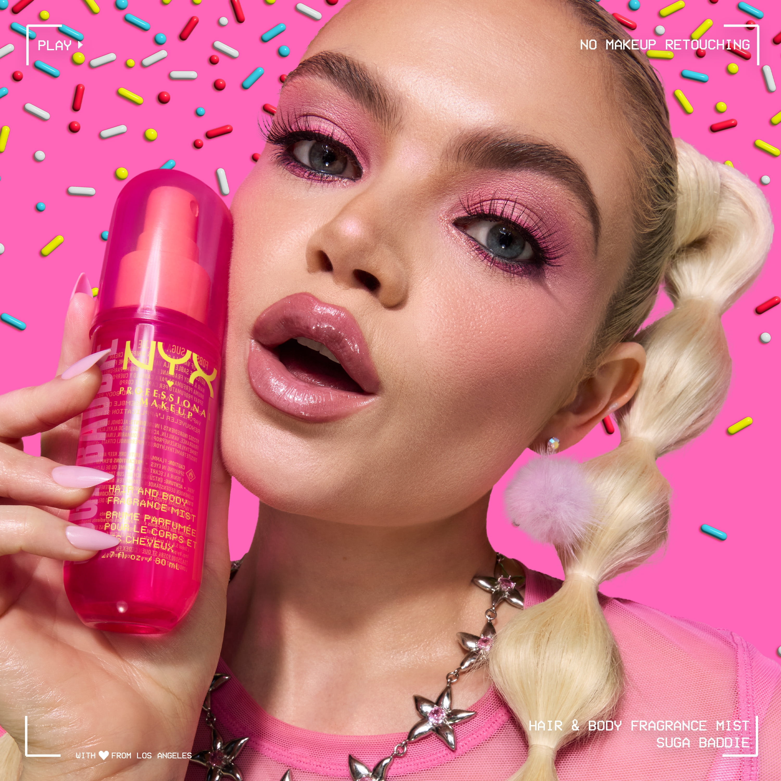 NYX Professional Makeup Fat Oil Vanilla Whipped Cream Body Spray Hair Mist, Suga Baddie, 5.4 fl oz