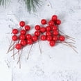 thumbnail image 6 of Raindrops 100Pcs Red Berries Christmas Decor Artificial Berry Ornament Home Decor Item, 6 of 8