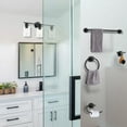 thumbnail image 2 of 24.02" Bathroom Vanity Light 3-Light Matte Black Bathroom Lights over Mirror Set (5-Piece), 2 of 15