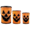 thumbnail image 2 of Northlight Metal Jack O' Lantern Lantern Set Halloween Decoration - Orange - Set of 3, 2 of 9