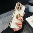 thumbnail image 5 of Allytechgroup Luxury Plating Case Cover for Apple iPhone 15 Pro Max, Slim Fit Back Cover with Ring Holder Kickstand Shockproof Bumper Anti-Scratch Phone Case for Girls Women, Purple, 5 of 8