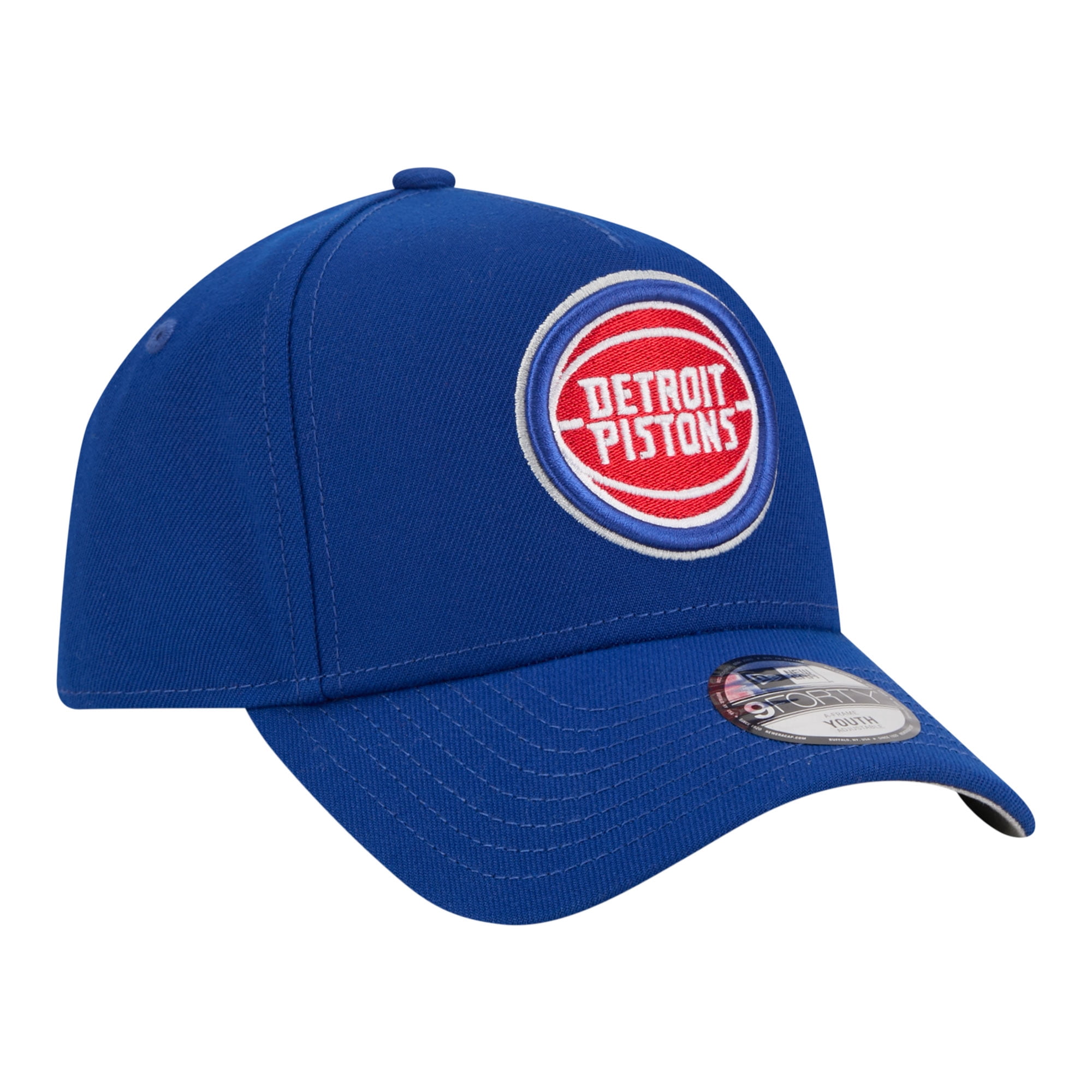 Youth New Era  Blue Detroit Pistons 9FORTY A-Frame Adjustable Hat