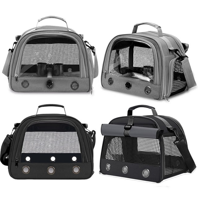 Sac à Dos Multifonctionnel pour Petits Animaux et Sac pour Animaux Petit Lapin Petit Chat Petit Chien Oiseau Sac à Dos avec Mangeoire Tasses Plateau Portable Respirant pour Petits Oiseaux Perroquets