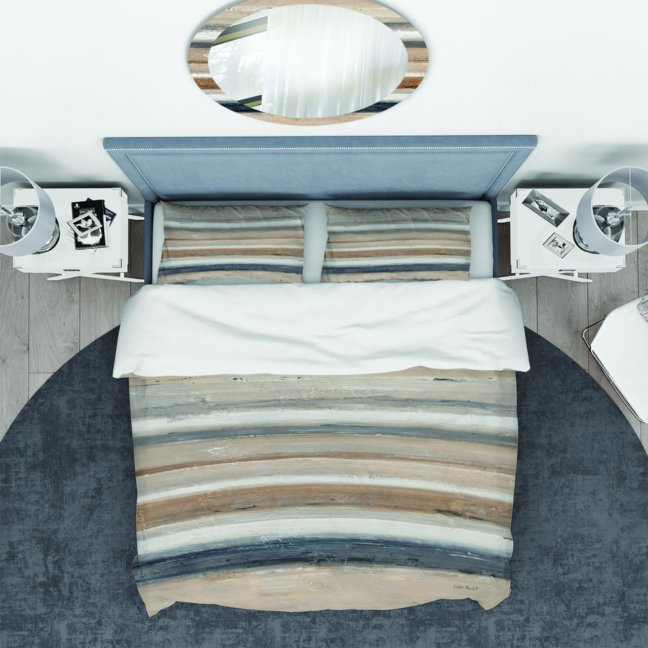 Designart 'Geometric Circle Natural Balance III' Geometric Duvet Cover Set