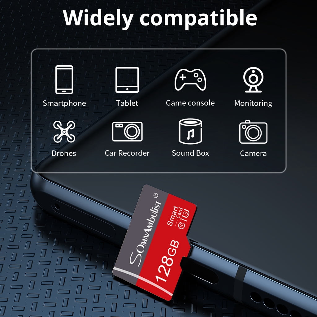 High speed mini SD memory card 8GB 16GB 32GB 64GB 128GB suitable for smartphones, gaming consoles, cameras, dash cams, etc