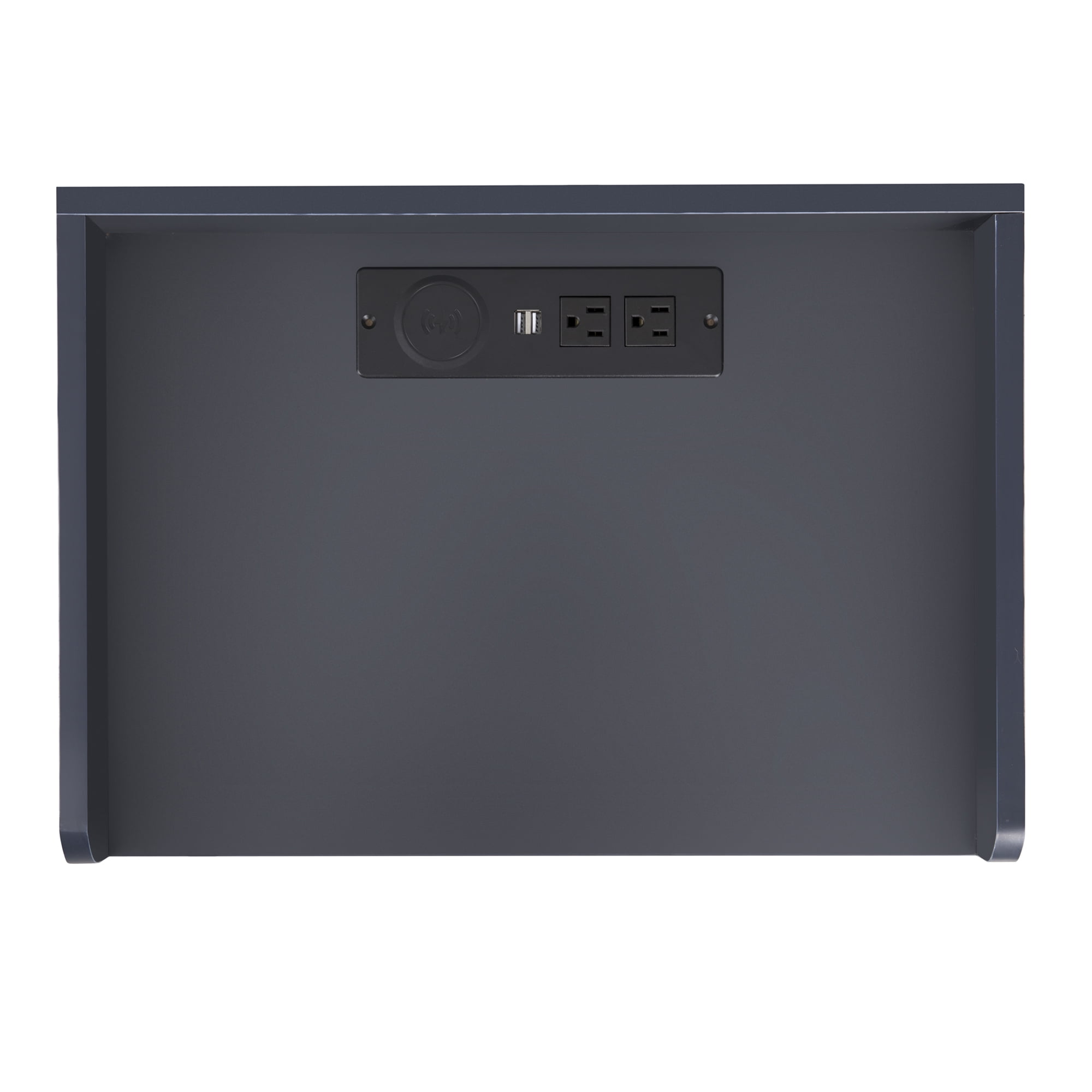 Resenkos Wireless Charging Nightstand with 2 Drawers and Remote Control LED Light, Light-Dark Gray Resenkos Wireless Charging Nightstand with 2 Drawers and Remote Control LED Light, Light-Dark Gray