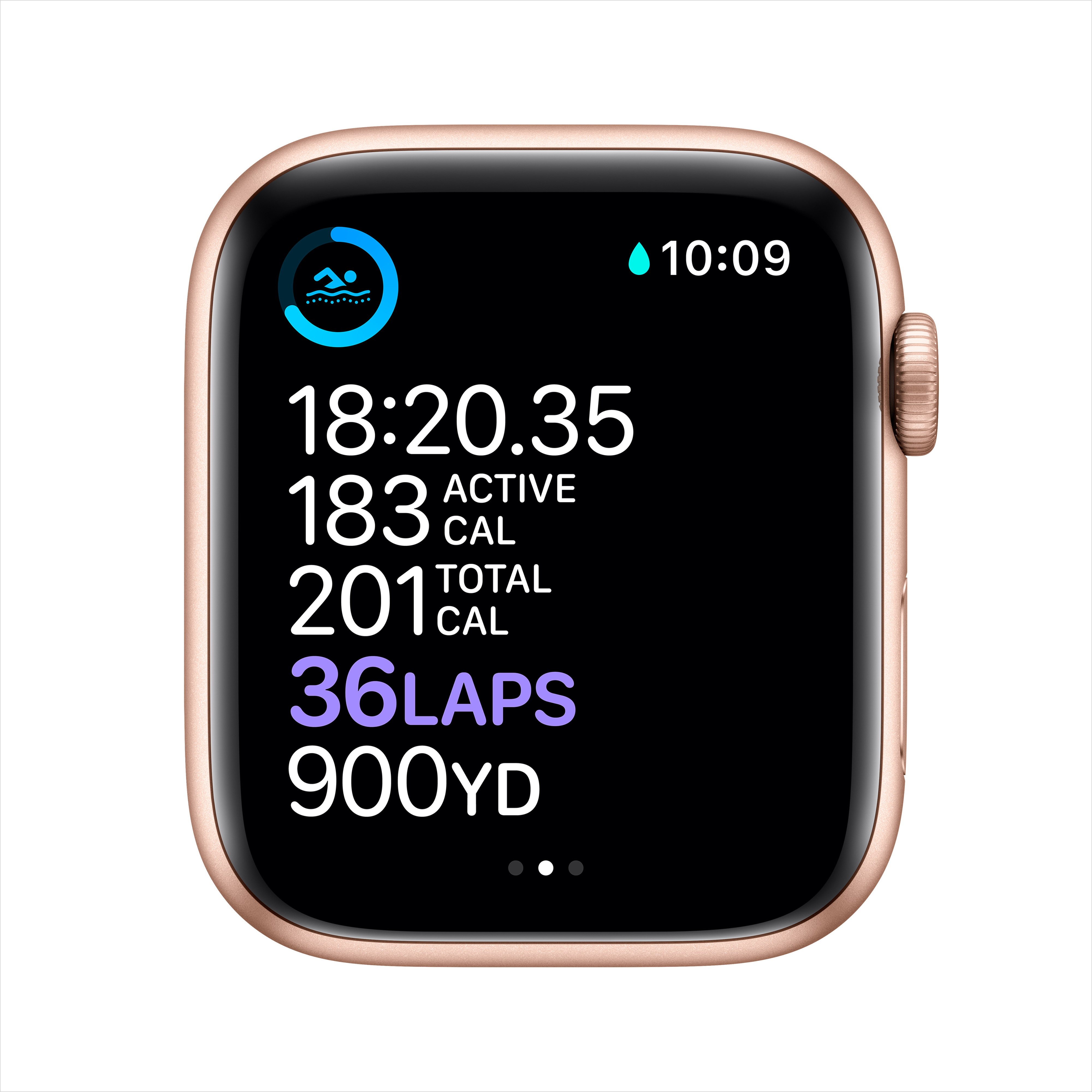 Apple Watch Series 6 GPS, 44mm Gold Aluminum Case with Pink Sand Sport Band - Regular - image 5 of 8