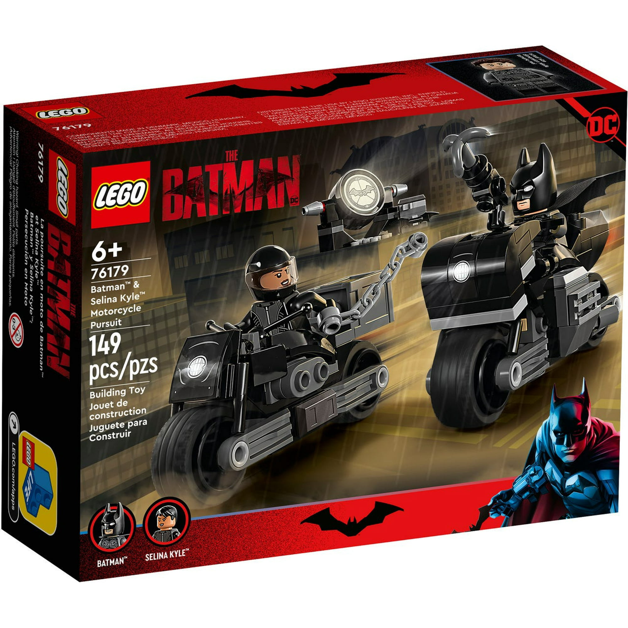 Lego Batman : Batman and Selina Kyle motorcycle pursuit 149 bricks 76179 |  Walmart Canada