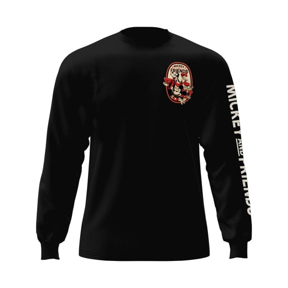 Disney Mickey and Friends Adult Unisex Long Sleeve Shirt, S-2X