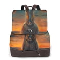 thumbnail image 1 of Easygdp Sunset Prairie Meditating Horse Mochila de Cuero para Mujeres, Bolso de Hombro, Bolsos de Mano de Moda para Trabajo y Viajes, 1 of 4