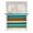 Green, variant on Sheer Curtains 45 Inch Length, Mexican Stripes Semi Sheer Curtains Light Filtering Window Treatment, Colorful Striped Mexican Fiesta Theme Privacy Voile Drapes for Living Room Bedroom 52x45 Inch