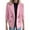 Pink, variant on ​Double-Breasted Wrap Coat: Women's Autumn Knit-Sleeve Design, Notched Lapel & Woven Fabric for Wind Protection​