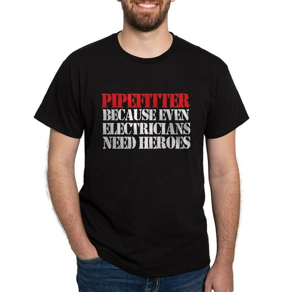 CafePress - Pipefitter Electrician Heroes T Shirt - Men's Classic Graphic Cotton T-Shirt