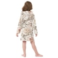 thumbnail image 4 of FORMRS Niños Bathrobe Unisex Hooded Robe Soft Plush Pajamas Sleepwear, Size 10-12T, Lace and Floral, 4 of 7