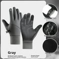 thumbnail image 2 of Outdoor waterproof, windproof, thickened and warm gloves, touch screen operation, cold resistant riding and skiing gloves - gray L, 2 of 5