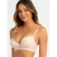 thumbnail image 4 of Jessica Simpson Women's Lace & Micro Demi Bra, Size 34B-40DD, 4 of 6