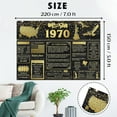 thumbnail image 2 of 7x5Ft Back in 1970 Banner Backdrop Large Size 55th Birthday Backdrop Poster Vintage 1970 Party Background Decor Supplies Happy Birthday Sign, 2 of 7