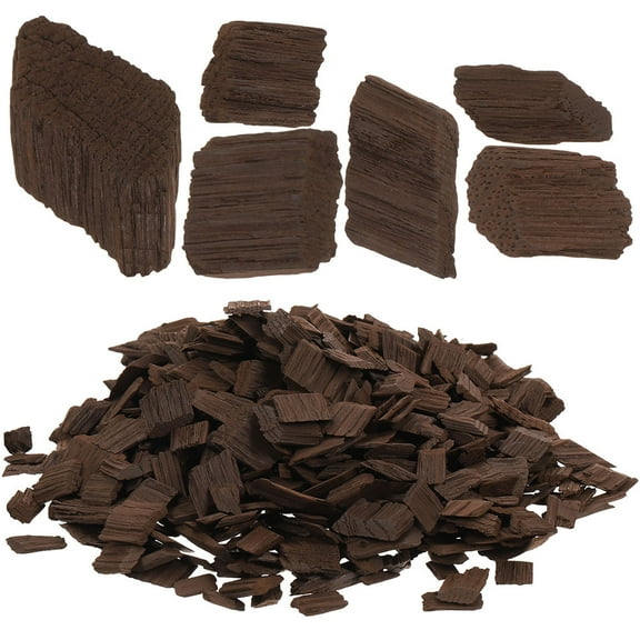 HEMOTON Brewing Oak Chips French .50X0.60X0.08In Dark Brown 2Set